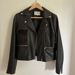 Claudie Pierlot fringe leather jacket